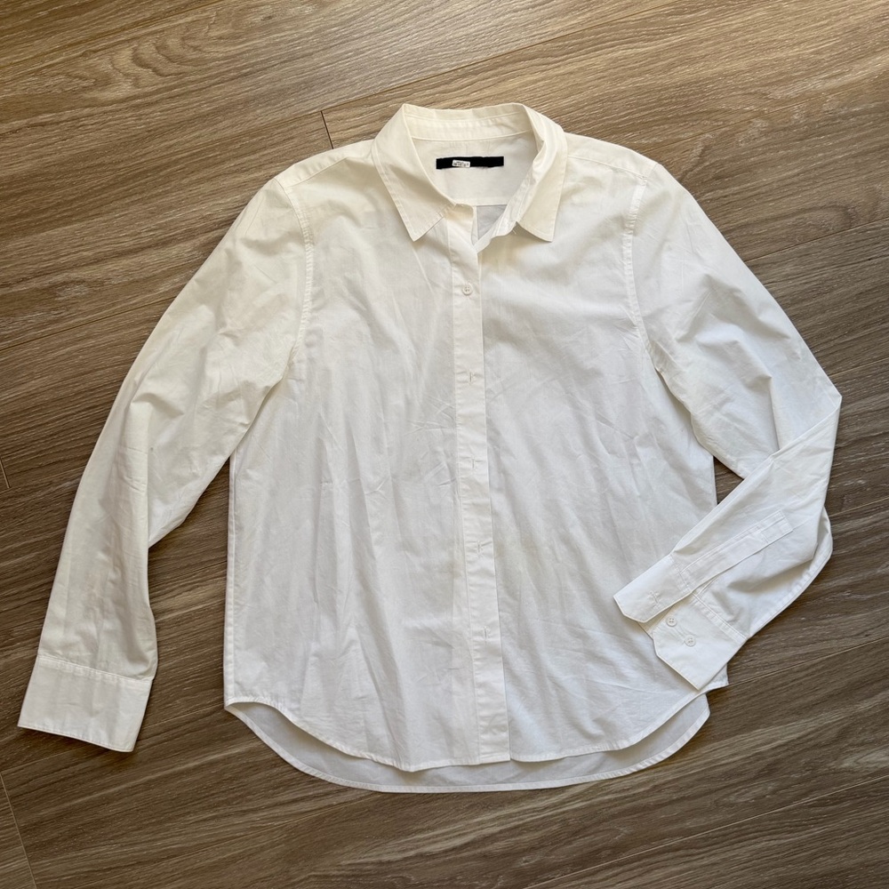 Jenni Kayne Women’s Classic Cotton Button Up in White Sz M 100% Cotton EUC - Picture 3 of 12